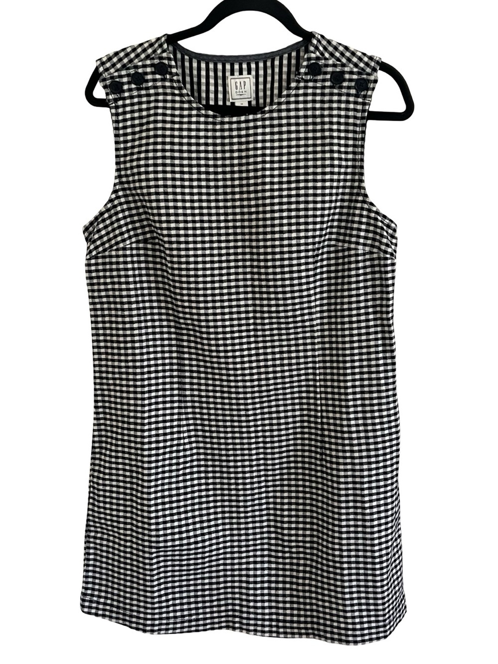 Gap × Doen DÔEN Gingham Denim Mini Dress NWT 12